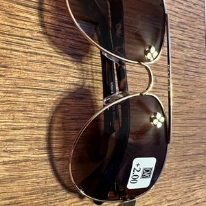 NEW aviator Corinne McCormick sunglasses with bifocals sexy strength is +2.00